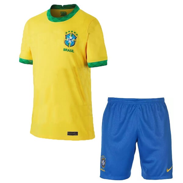 Camiseta Brasil Niño 1st 2020 Amarillo